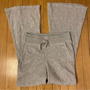 Aerie lounge pants Women’s S Heather Gray Flare Drawstring Comfy Casual 31”